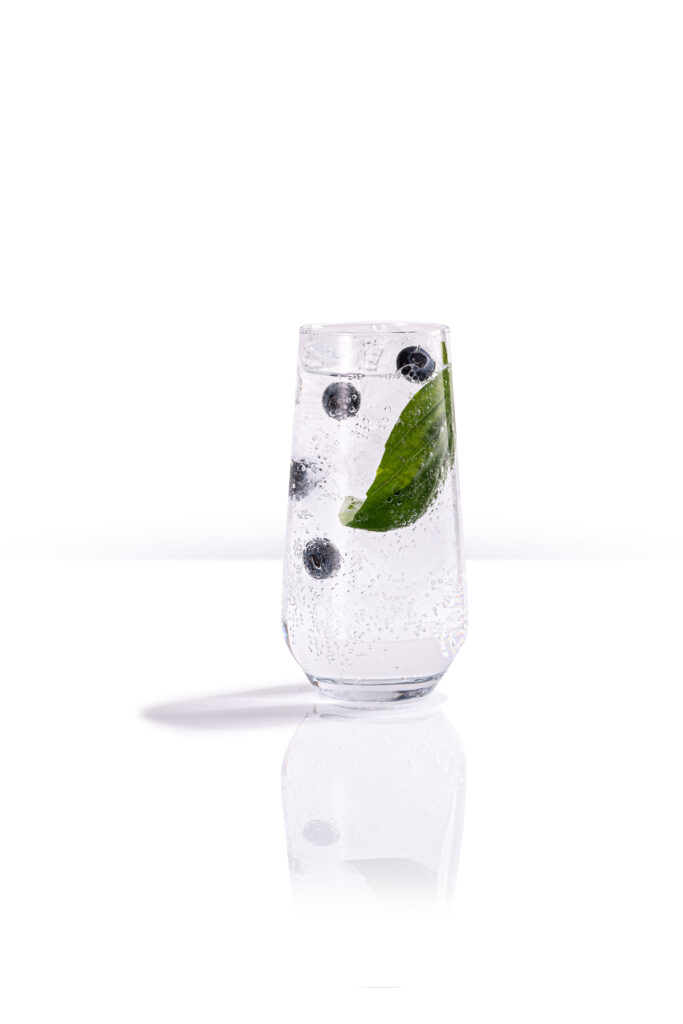 Blueberi Basil cocktail devised by The Cocktail Service for the Stoli Vodka Signature Serves drink brand consultancy project