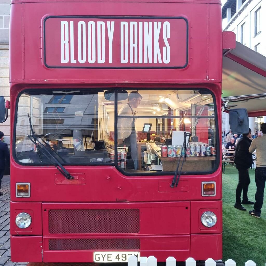 The Bloody Bus branded asset from The Bloody Bus drink brand activation