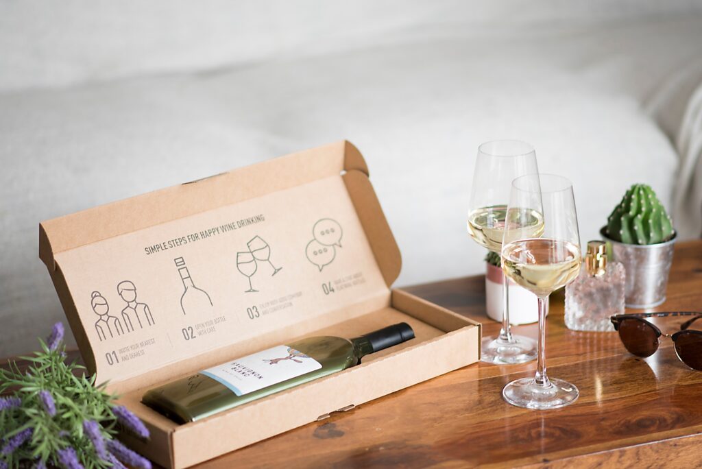 Garcon Wines Chilean Sauvignon Blanc with postal box