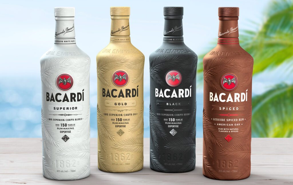 Bacardi's cardboard bottles drink brand sustainability initiative