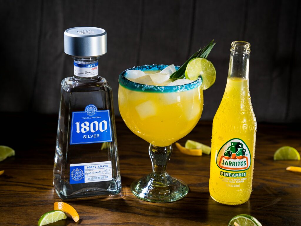 1800 tequila with Jarritos Mexican Soda 