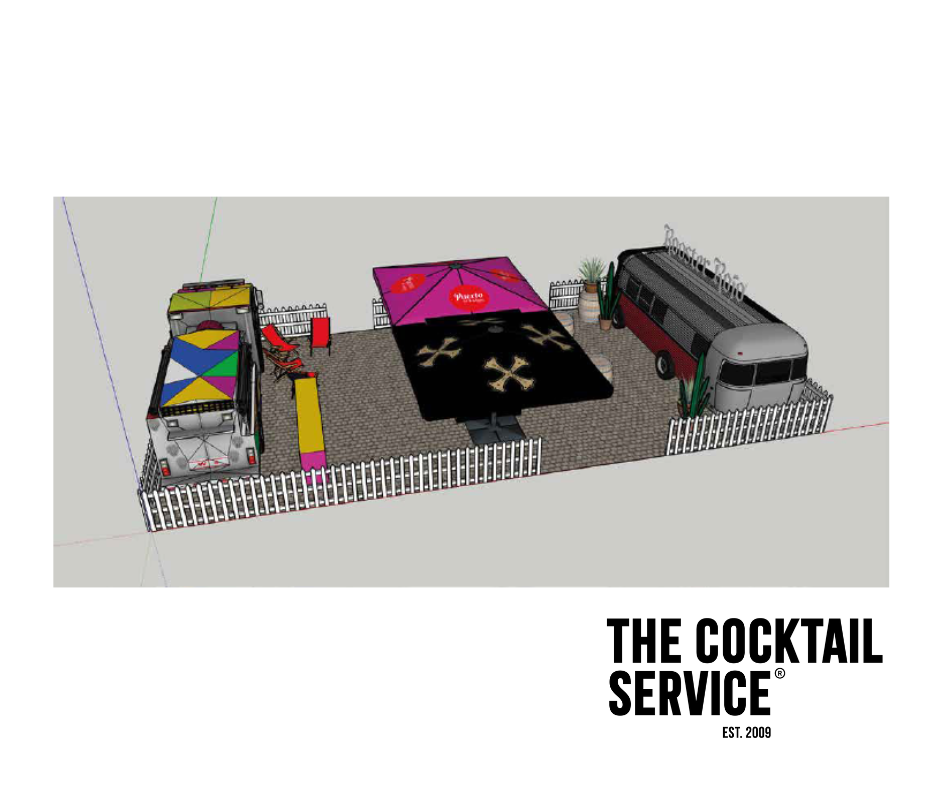 Design of the Covent Garden Little Cocktail Village for London Cocktail Week Activation